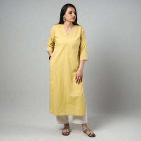 Buy Plain Cotton Long Kurta Online at iTokri.com