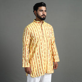  Sambalpuri Ikat Weave Cotton Men Short Kurta 