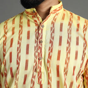  Sambalpuri Ikat Weave Cotton Men Short Kurta 