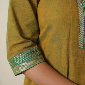 Buy Lime Green Dharwad Cotton Long Straight Kurta for Women