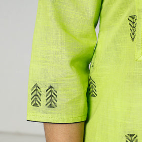 Buy Jacquard Cotton Pintuck Long Kurta for Women