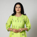 Buy Jacquard Cotton Pintuck Long Kurta for Women