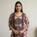 Ajrakh Block Printed Cotton Straight Kurta for Women