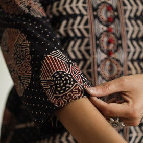 Buy Limited Stock! Ajrakh Block Printed Cotton Straight Kurta Online at iTokri.com