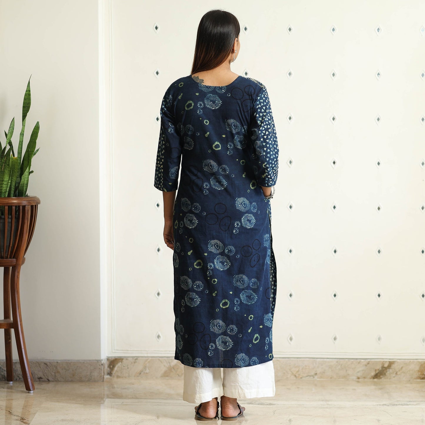  Limited Stock! Ajrakh Block Printed Cotton Straight Kurta Online at iTokri.com