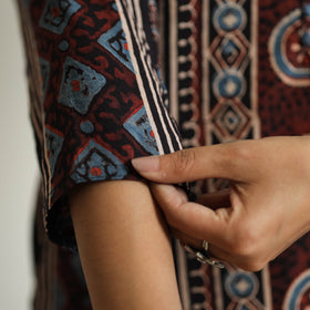  Limited Stock! Ajrakh Block Printed Cotton Straight Kurta 