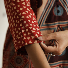 Buy Limited Stock! Ajrakh Block Printed Cotton Straight Kurta Online at iTokri.com