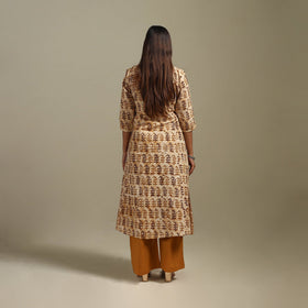 A-line cotton hand batik kurta for women 01 - handcrafted