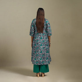 A-line cotton hand batik kurta for women 06 - handcrafted