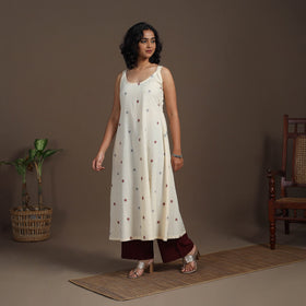 A-Line Cotton Jacquard Kurta