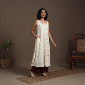 A-Line Cotton Jacquard Kurta