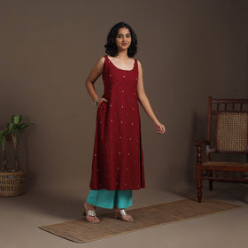 A-Line Cotton Jacquard Kurta