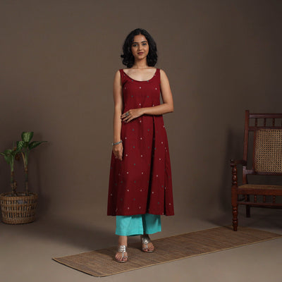 A-Line Cotton Jacquard Kurta