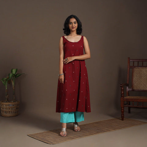A-Line Cotton Jacquard Kurta