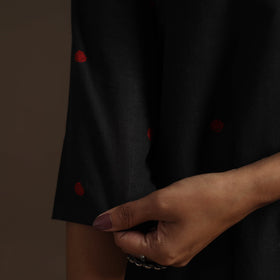 A-line cotton jacquard kurta for women 03 - handcrafted