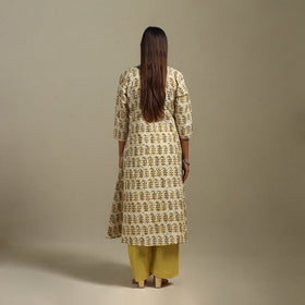 A-line embroidered cotton hand batik kurta for women 11