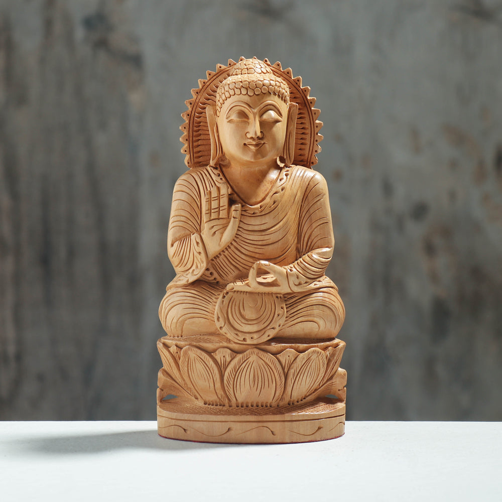  Handcarved Kadam Wood Sculpture 