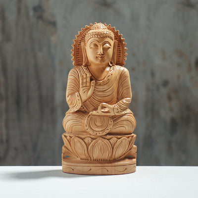  Handcarved Kadam Wood Sculpture 