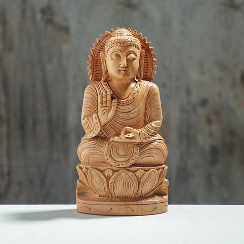  Handcarved Kadam Wood Sculpture 
