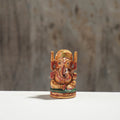 Lord Ganesha - Hand Carved Kadam Wood Handpainted Sculpture