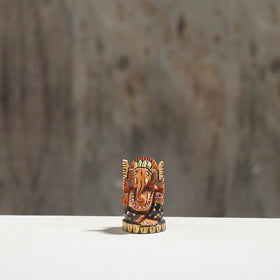 Lord Ganesha - Hand Carved Kadam Wood Sculpture
