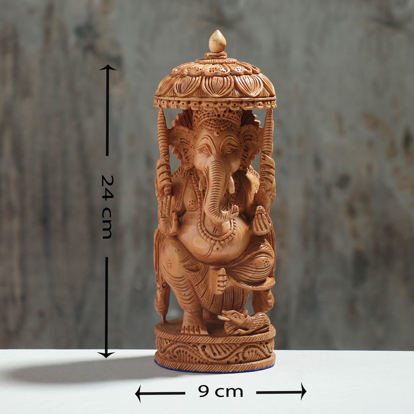  Handcarved Kadam Wood Sculpture 