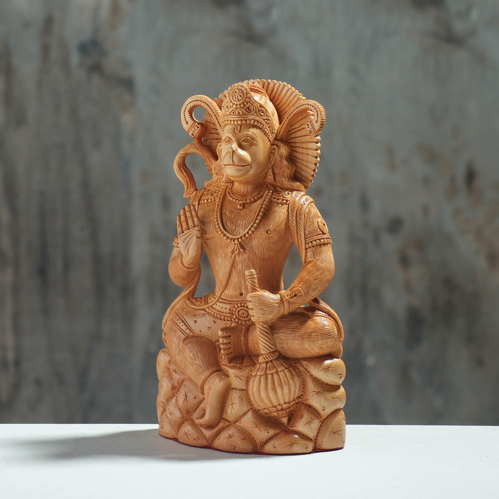  Handcarved Kadam Wood Sculpture 