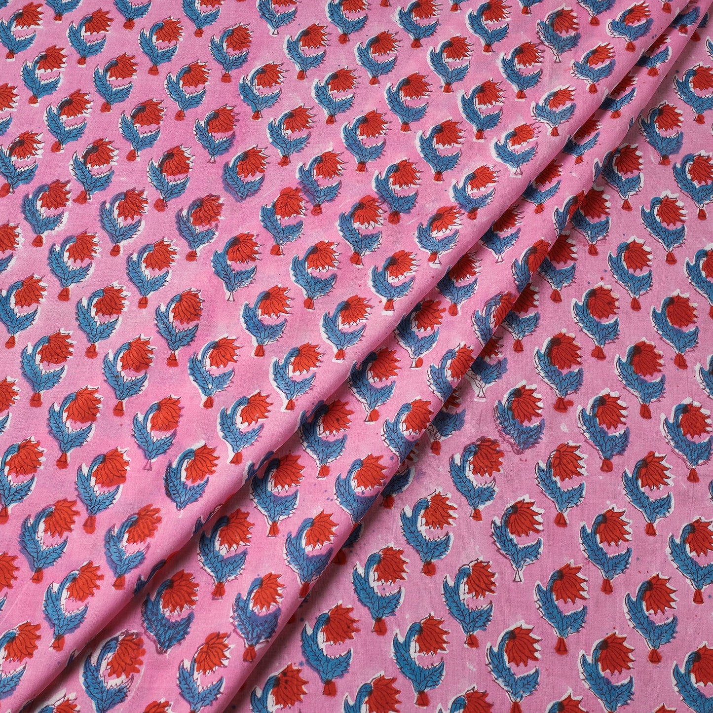 Buy Sanganeri Block Print Fabric - Floral Rajasthani