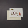 Love - Flower Art Handmade Paper Greeting Card 