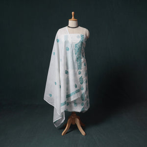 Lucknowi chikankari hand embroidered kota doria cotton 2pc