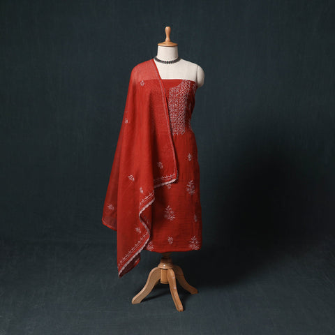 Lucknowi chikankari hand embroidered kota doria cotton 2pc