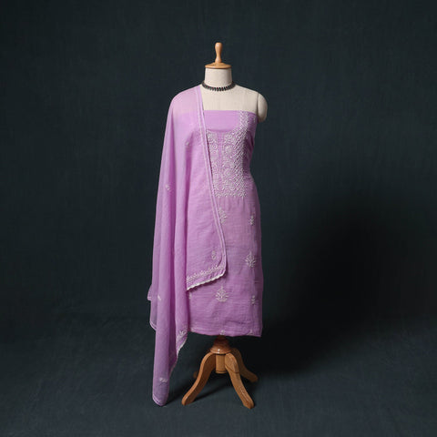 Lucknowi chikankari hand embroidered kota doria cotton 2pc
