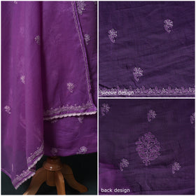 Lucknowi chikankari hand embroidered kota doria cotton 2pc