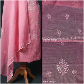 Lucknowi chikankari hand embroidered kota doria cotton 2pc