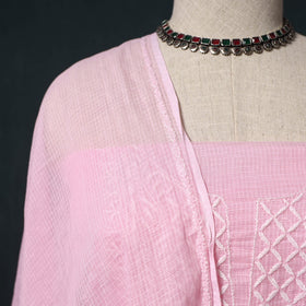 Lucknowi chikankari hand embroidered kota doria cotton 2pc