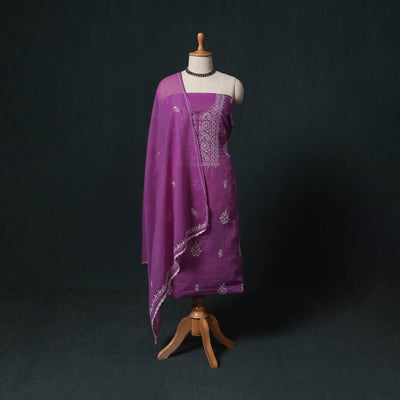 Lucknowi chikankari hand embroidered kota doria cotton 2pc