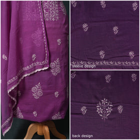 Lucknowi chikankari hand embroidered kota doria cotton 2pc