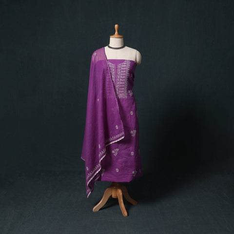 Lucknowi chikankari hand embroidered kota doria cotton 2pc