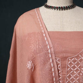 Lucknowi chikankari hand embroidered kota doria cotton 2pc