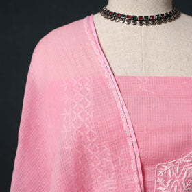 Lucknowi chikankari hand embroidered kota doria cotton 2pc