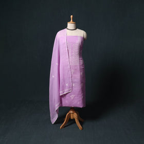 Lucknowi chikankari hand embroidered kota doria cotton 2pc