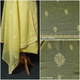 Lucknowi chikankari hand embroidered kota doria cotton 2pc