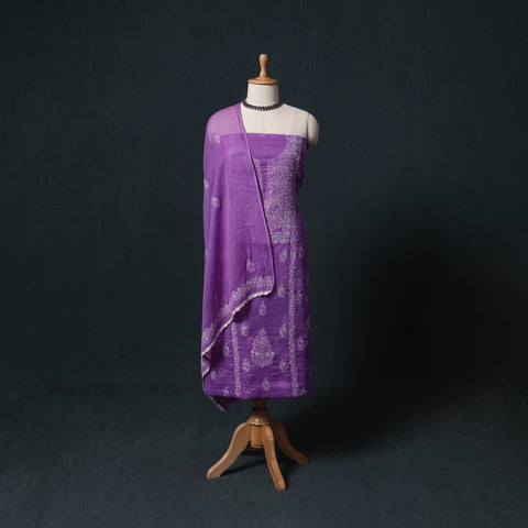 Lucknowi chikankari hand embroidered kota doria cotton 2pc