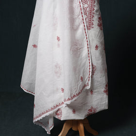 Lucknowi chikankari hand embroidered kota doria cotton 2pc