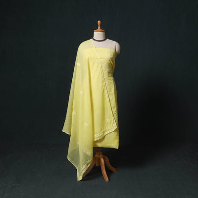 Lucknowi chikankari hand embroidered kota doria cotton 2pc