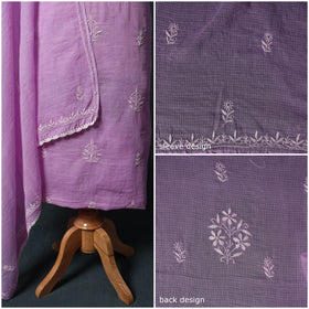 Lucknowi chikankari hand embroidered kota doria cotton 2pc
