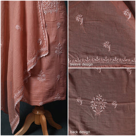 Lucknowi chikankari hand embroidered kota doria cotton 2pc