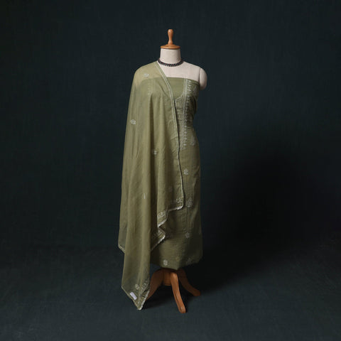 Lucknowi chikankari hand embroidered kota doria cotton 2pc