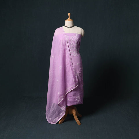Lucknowi chikankari hand embroidered kota doria cotton 2pc