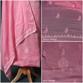 Lucknowi chikankari hand embroidered kota doria cotton 2pc